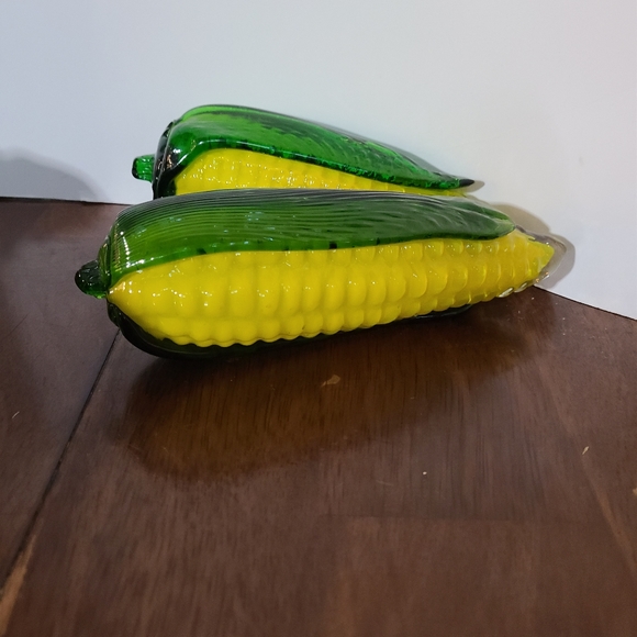 SOLD Two Vintage Blown Glass Corn Cobs - Picture 8 of 9